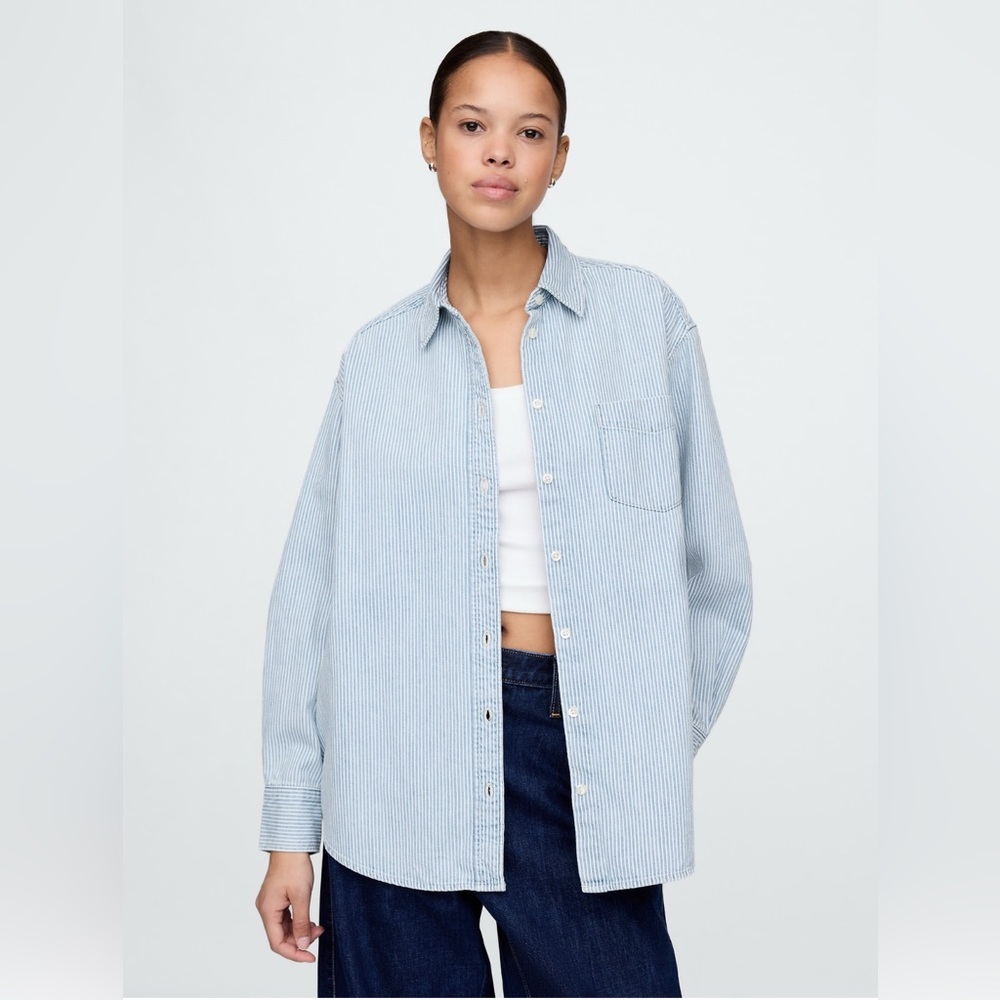 Gap Striped Big Shirt, Size XS